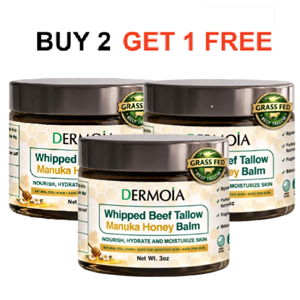 100% Grass Fed Whipped Beef Tallow Manuka Honey Balm